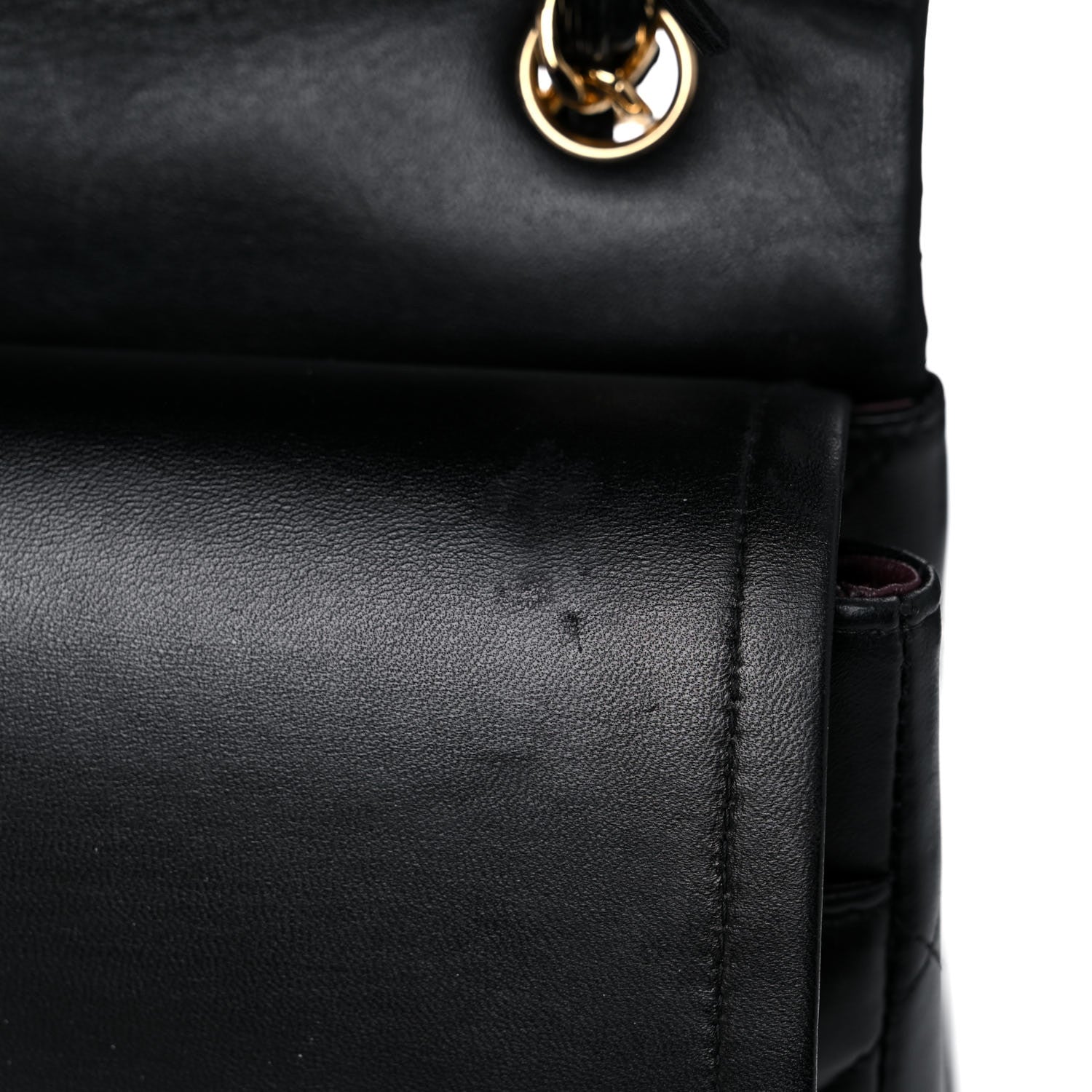 Chanel Lambskin Quilted Jumbo Double Flap Black 14 of 16