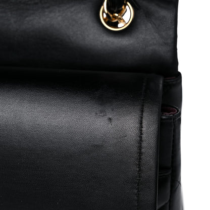 Chanel Lambskin Quilted Jumbo Double Flap Black 14 of 16