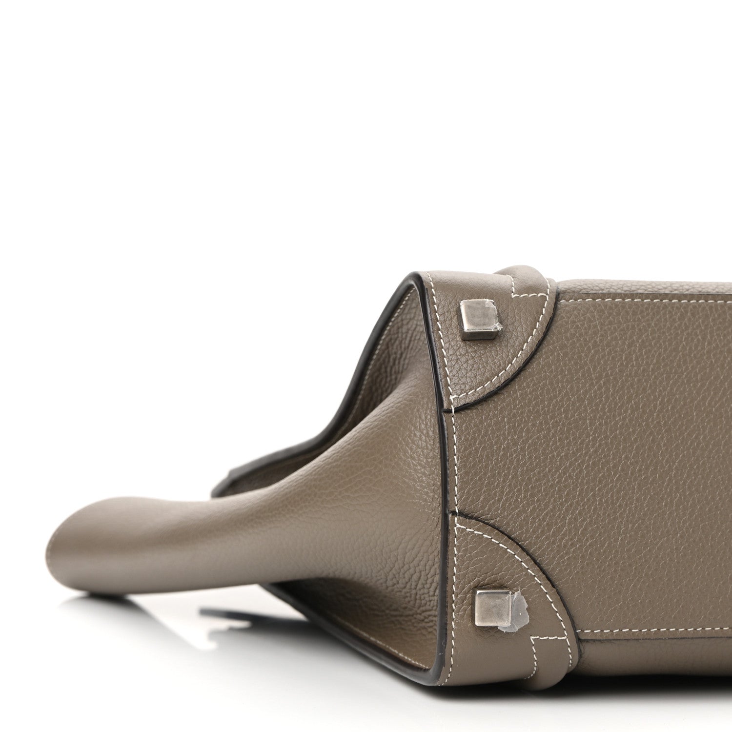 Celine Drummed Calfskin Micro Luggage Souris 8 of 10