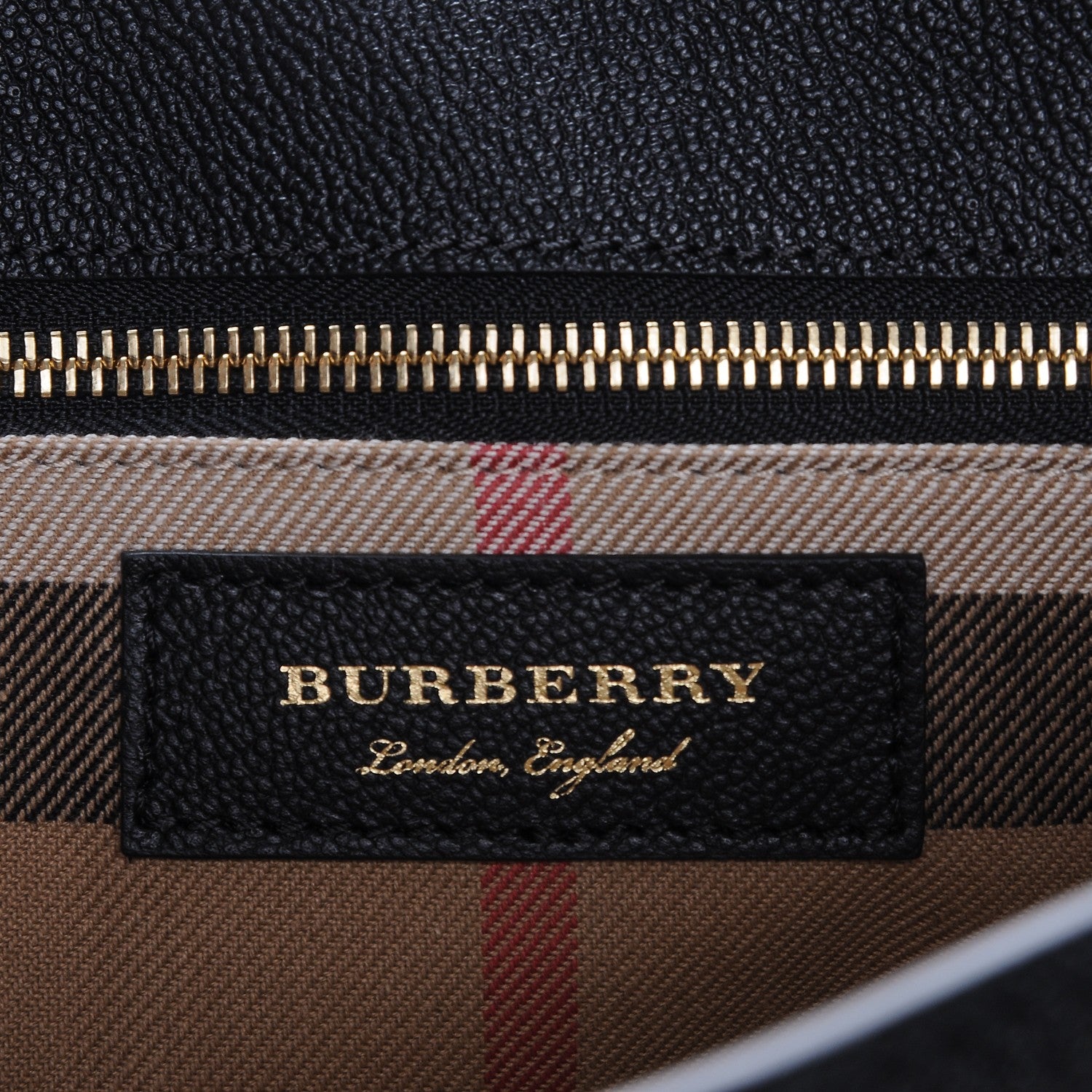 Burberry Soft Grain Calfskin Medium Buckle Tote Black 6 of 7