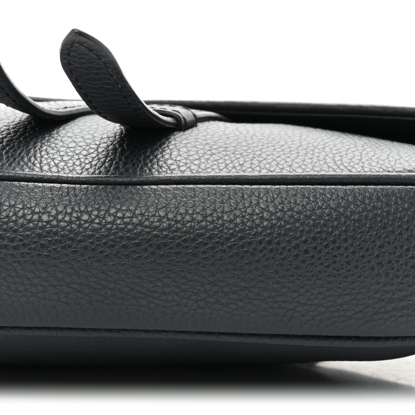 Grained Calfskin Saddle Bag Navy Blue