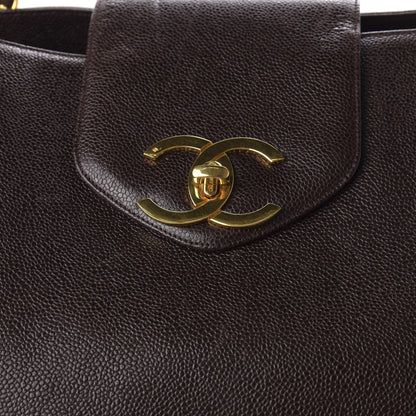 Chanel Caviar XL Weekender Bag Brown 8 of 9