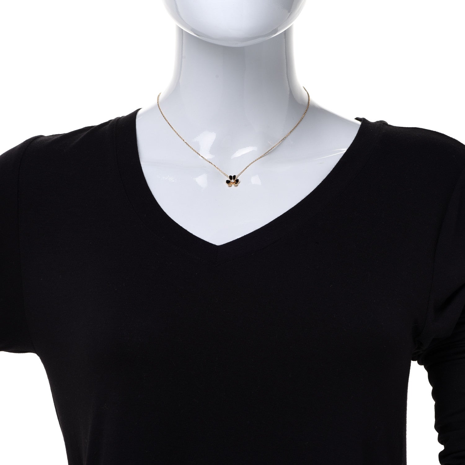 Van Cleef & Arpels 18K Yellow Gold Diamond Mini Frivole Pendant Necklace 2 of 6