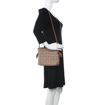 Loewe Jacquard Anagram Calfskin Mini Flamenco Knot Clutch Tan Pecan 2 of 9