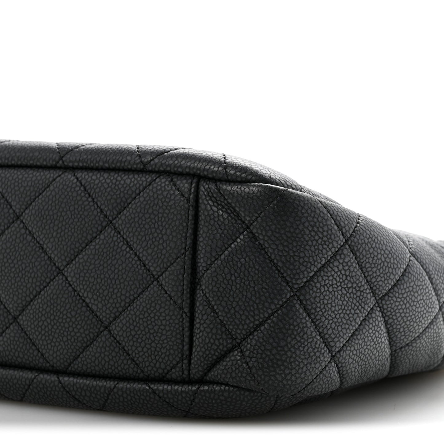 Caviar Quilted Large Coco Tassel Camera Case Black
