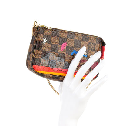 Louis Vuitton Damier Ebene 2015 Christmas Animation Mini Pochette Accessories 2 of 7
