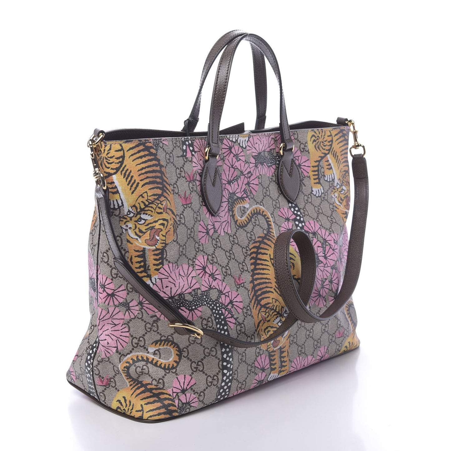 Soft GG Supreme Monogram Bengal Medium Crossbody Tote Beige Pink