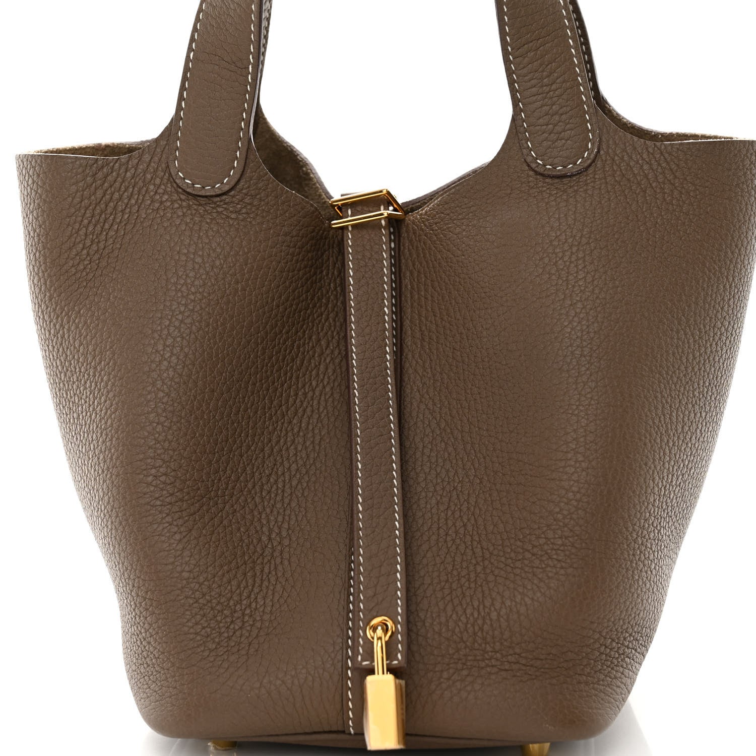 Hermes Taurillon Clemence Picotin Lock 18 PM Etoupe 8 of 11