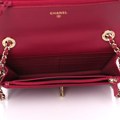 Chanel Lambskin Quilted Trendy CC Wallet On Chain WOC Dark Pink 4 of 6