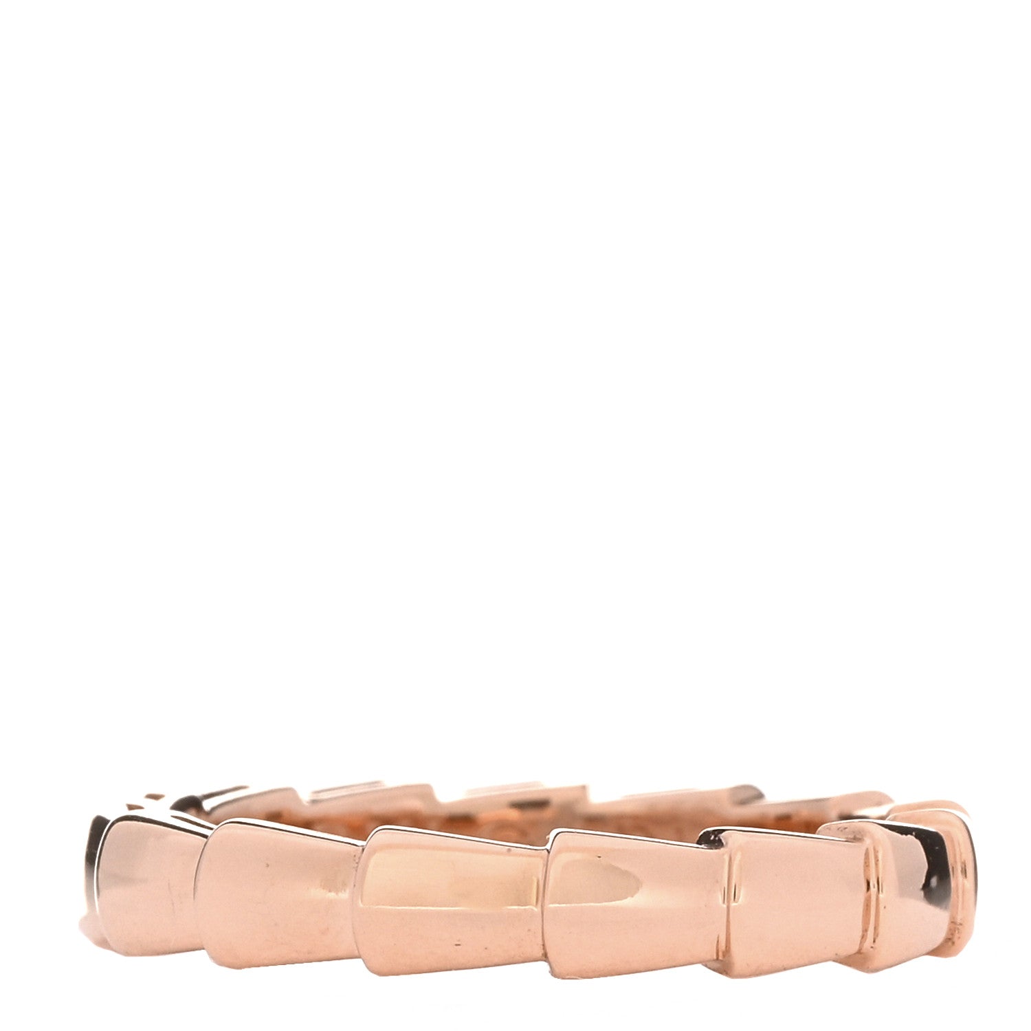 Bulgari 18K Rose Gold Serpenti Viper Band Ring 56 7.5 3 of 5