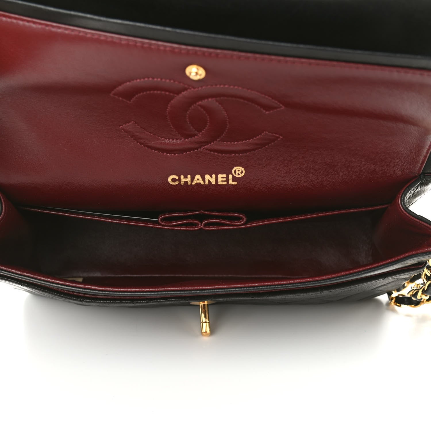 Chanel Lambskin Quilted Medium Double Flap Black 5 of 10