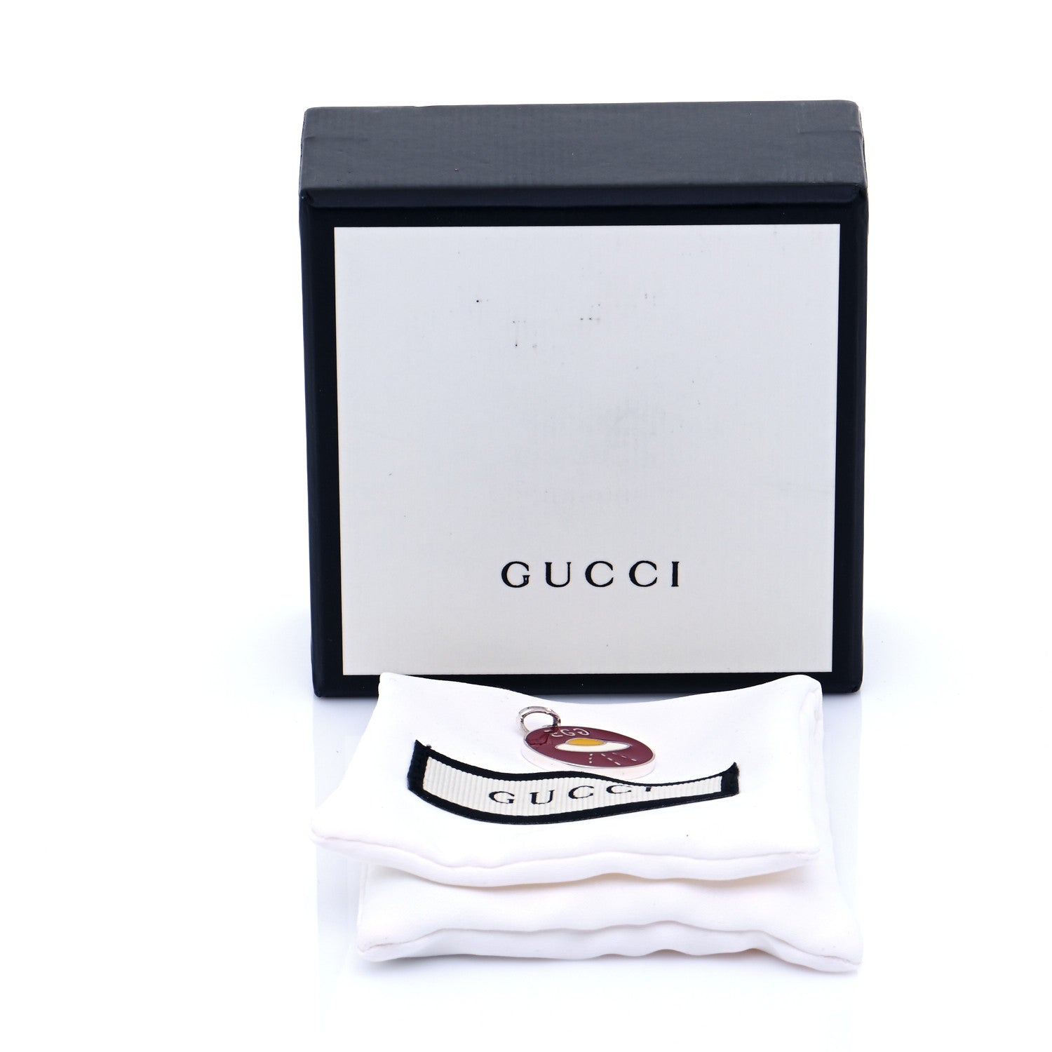 Gucci Sterling Silver Enamel GucciGhost UFO Egg Charm Pendant 6 of 6