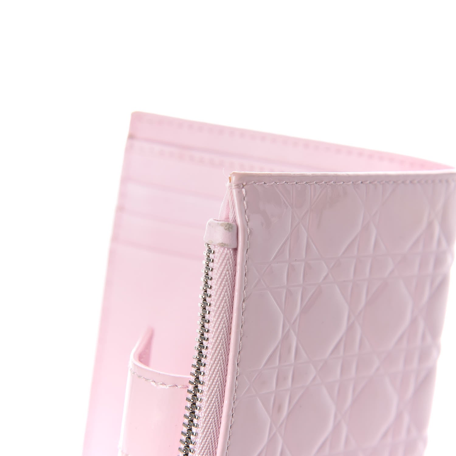 Christian Dior Patent Cannage Lady Dior Wallet Rose 6 of 9