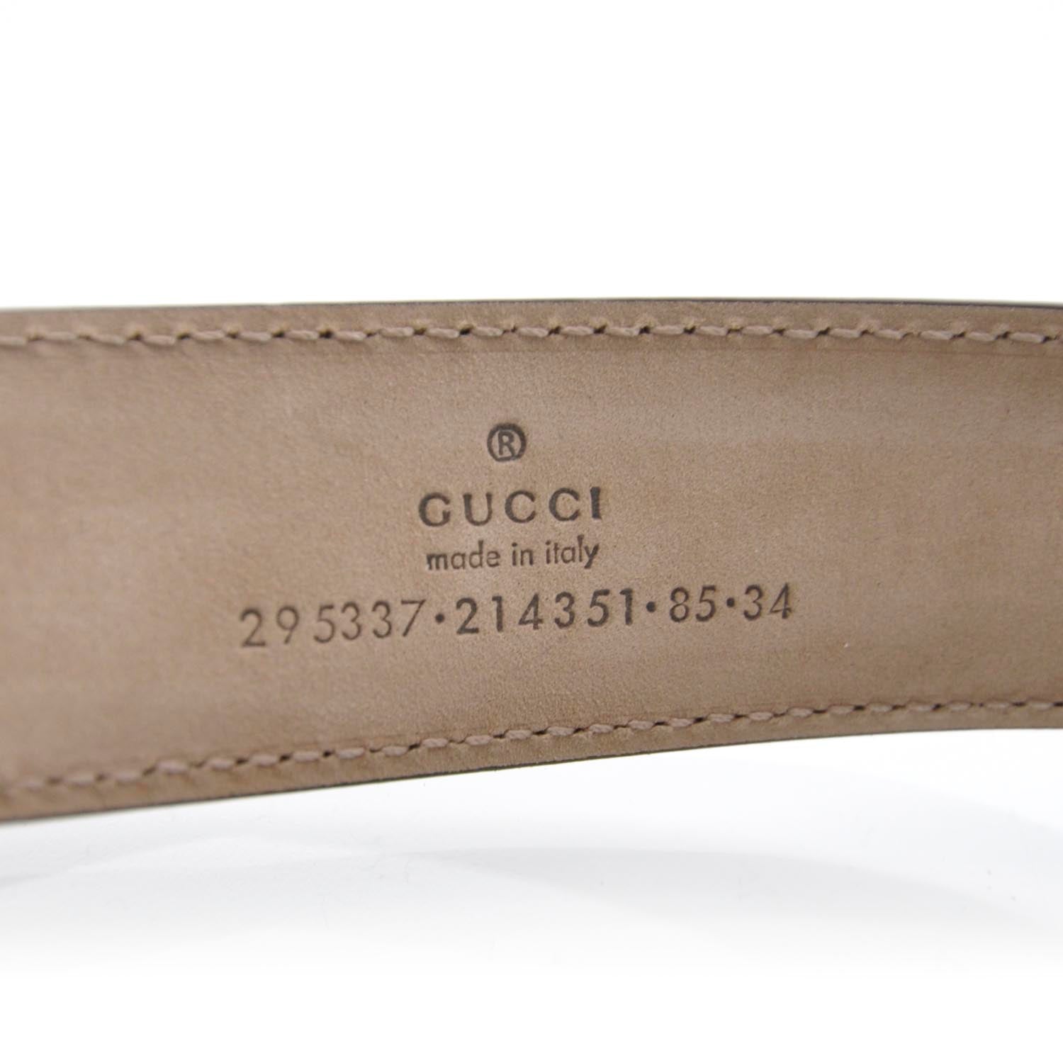 Gucci Leather Trademark Logo Belt 85 34 2 of 3