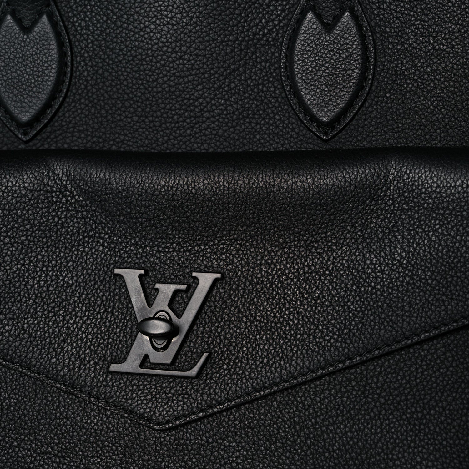 Louis Vuitton Soft Calfskin Lockme Tote MM Black 10 of 12