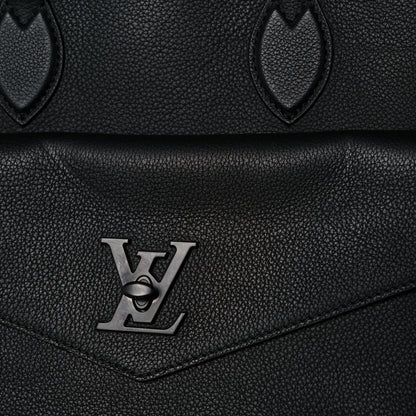 Louis Vuitton Soft Calfskin Lockme Tote MM Black 10 of 12