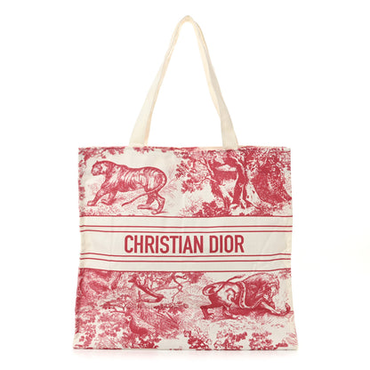 Christian Dior Straw Dioriviera Tote Red 1 of 12