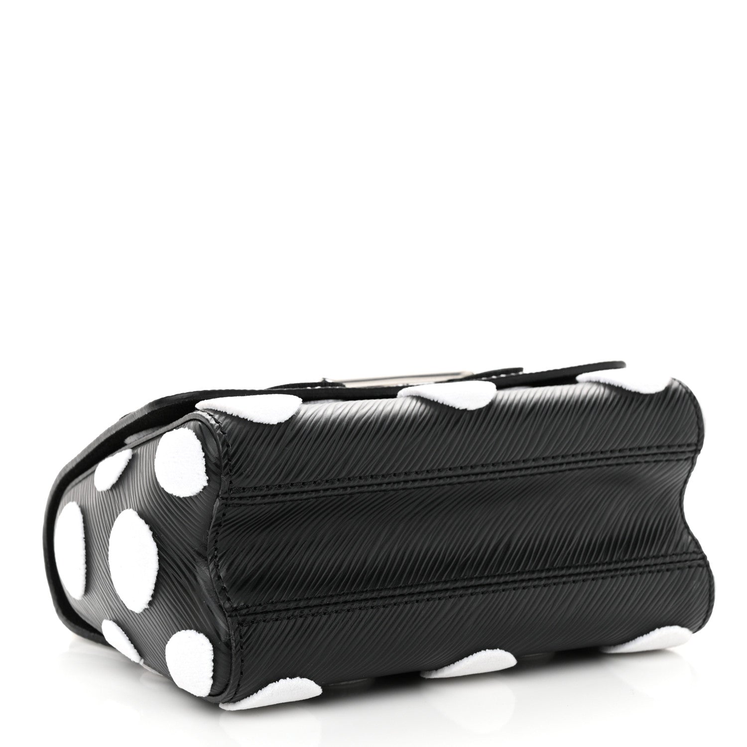 Louis Vuitton Epi Polka Dots Twist Shoulder Bag PM White Black 5 of 10