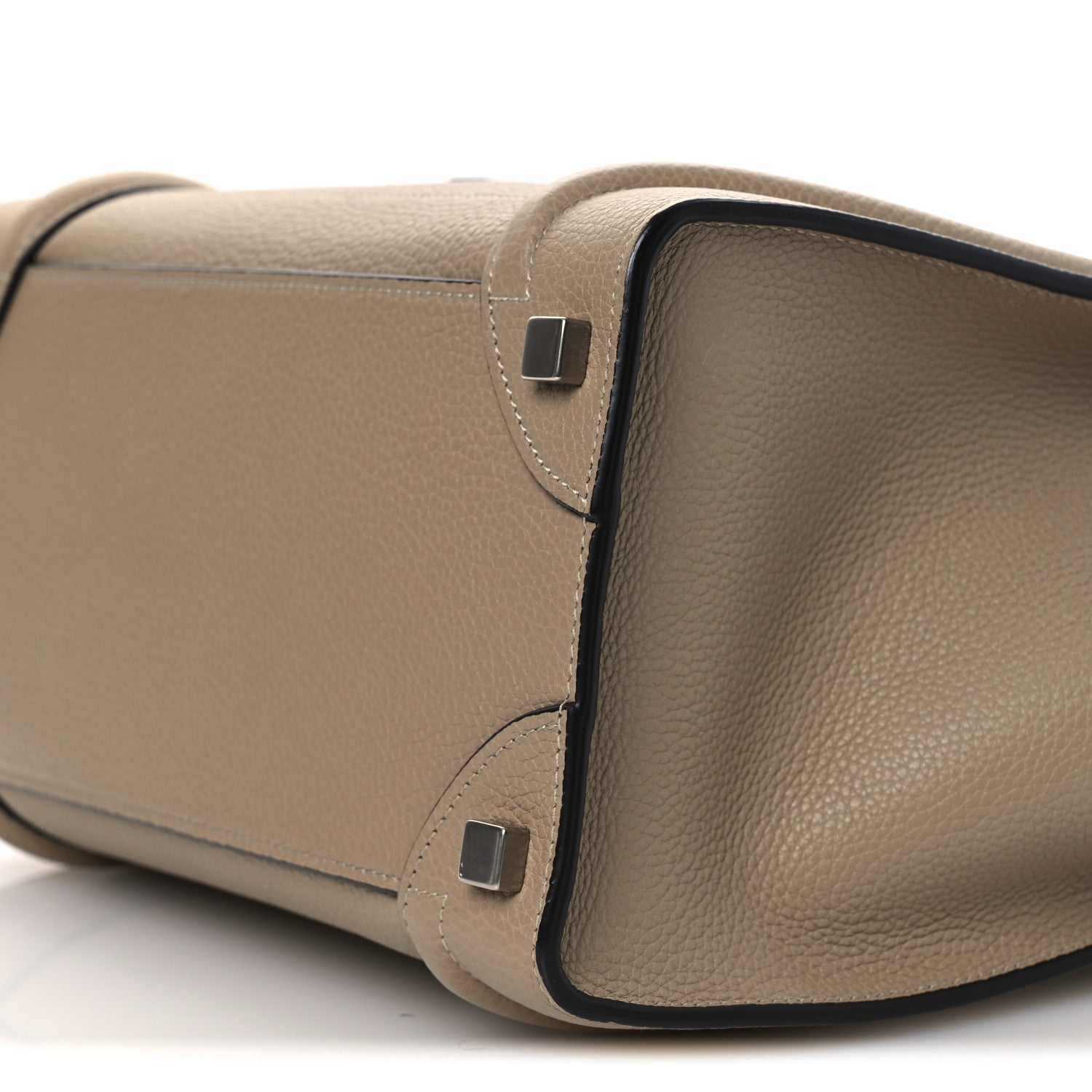 Celine Drummed Calfskin Micro Luggage Dune 9 of 11