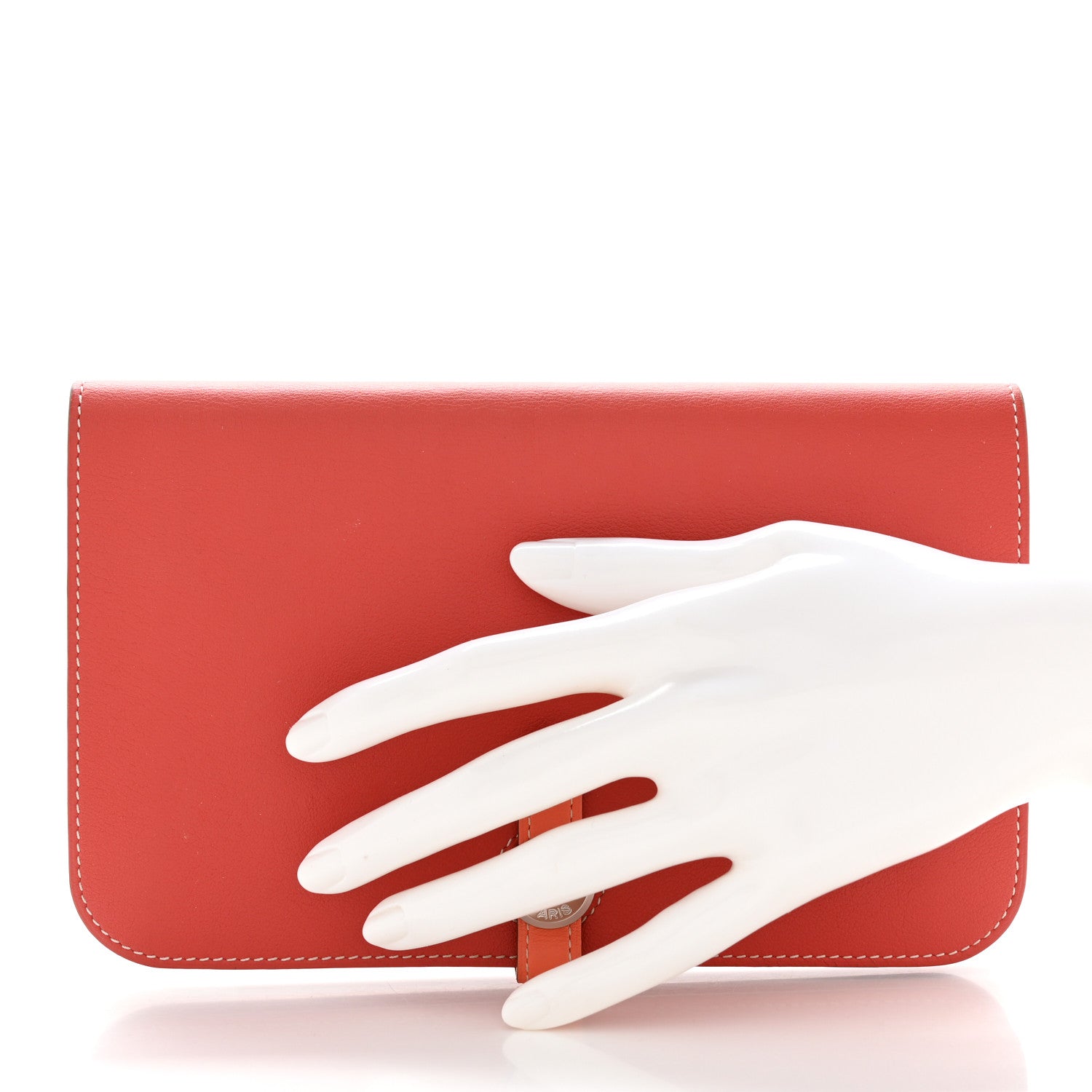 Hermes Swift Dogon Duo Wallet Sanguine Crevette 3 of 10