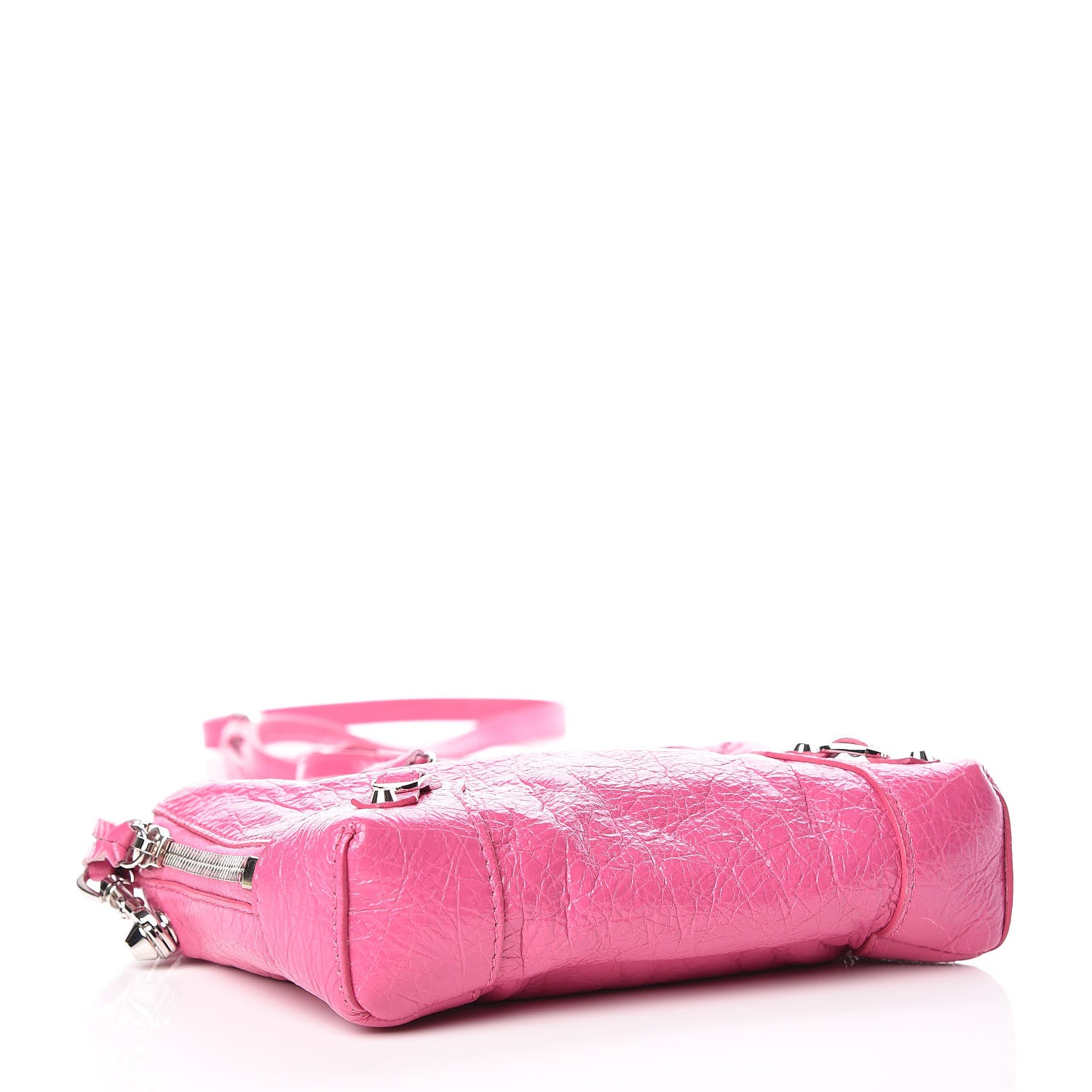 Balenciaga Agneau Arena Classic Silver Hardware XS Reporter Crossbody Rose Flamingo 4 of 9
