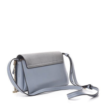 Chloe Suede Calfskin Small Faye Shoulder Bag Washed Blue 3 of 15