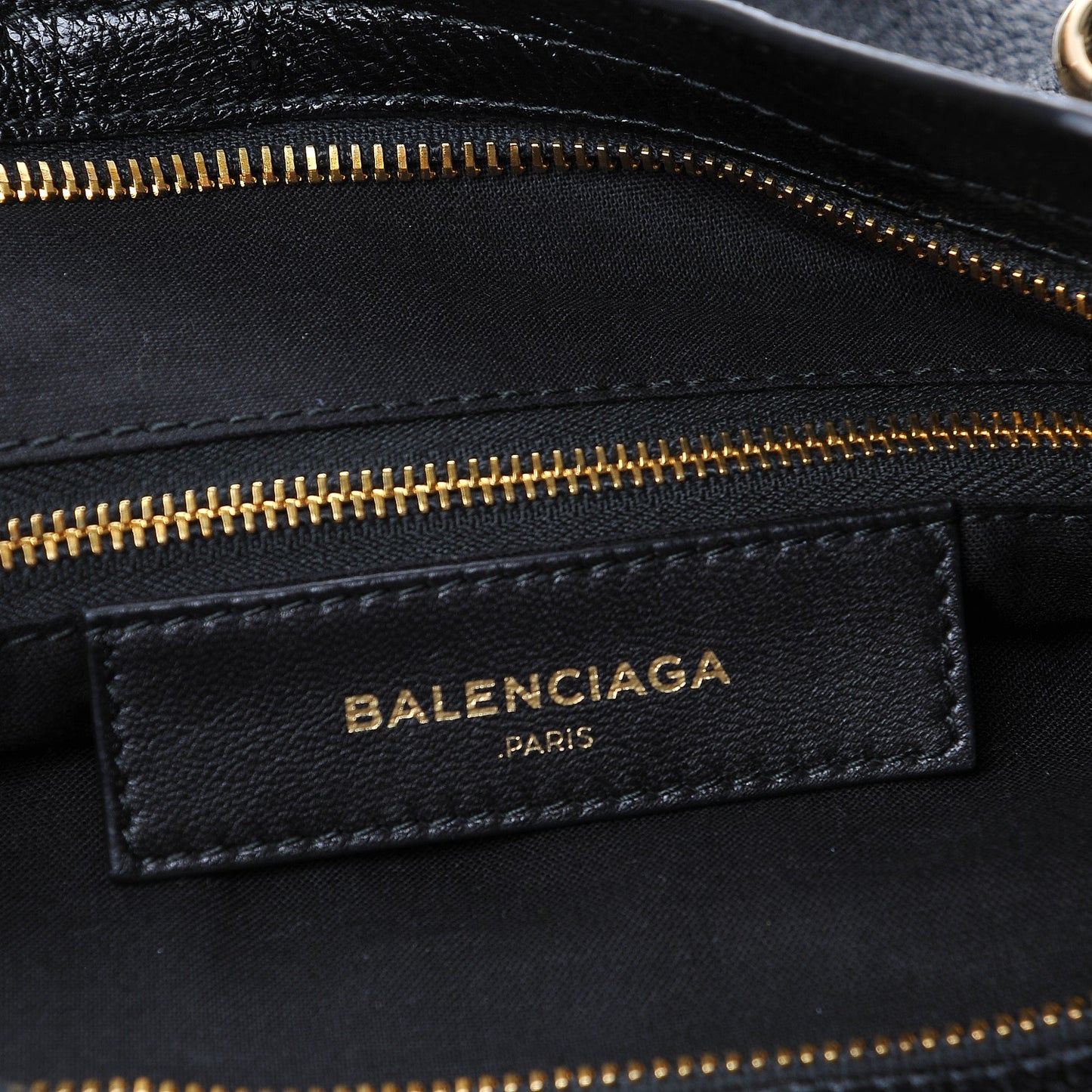 Chevre Gold Metallic Edge Hardware Town Black