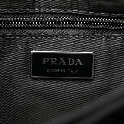 Prada Re-Nylon Vitello Padded Large Flap Shoulder Bag Black 7 of 12