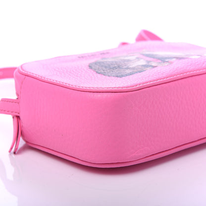 Balenciaga Calfskin Kittens Logo XS Everyday Camera Bag Acid Pink 6 of 9