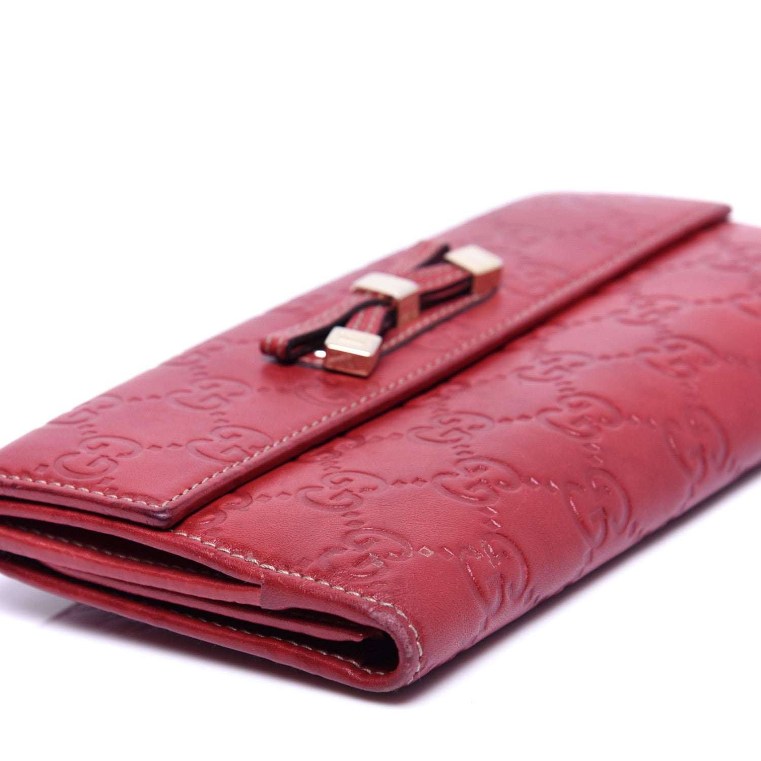 Gucci Guccissima Princy Continental Wallet Red 6 of 10