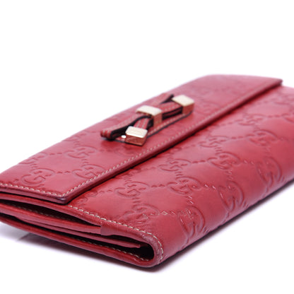 Gucci Guccissima Princy Continental Wallet Red 6 of 10