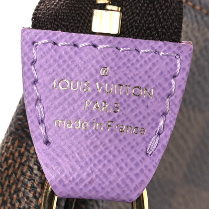 Louis Vuitton Damier Ebene Illustre Mini Pochette Accessories Violet 6 of 11