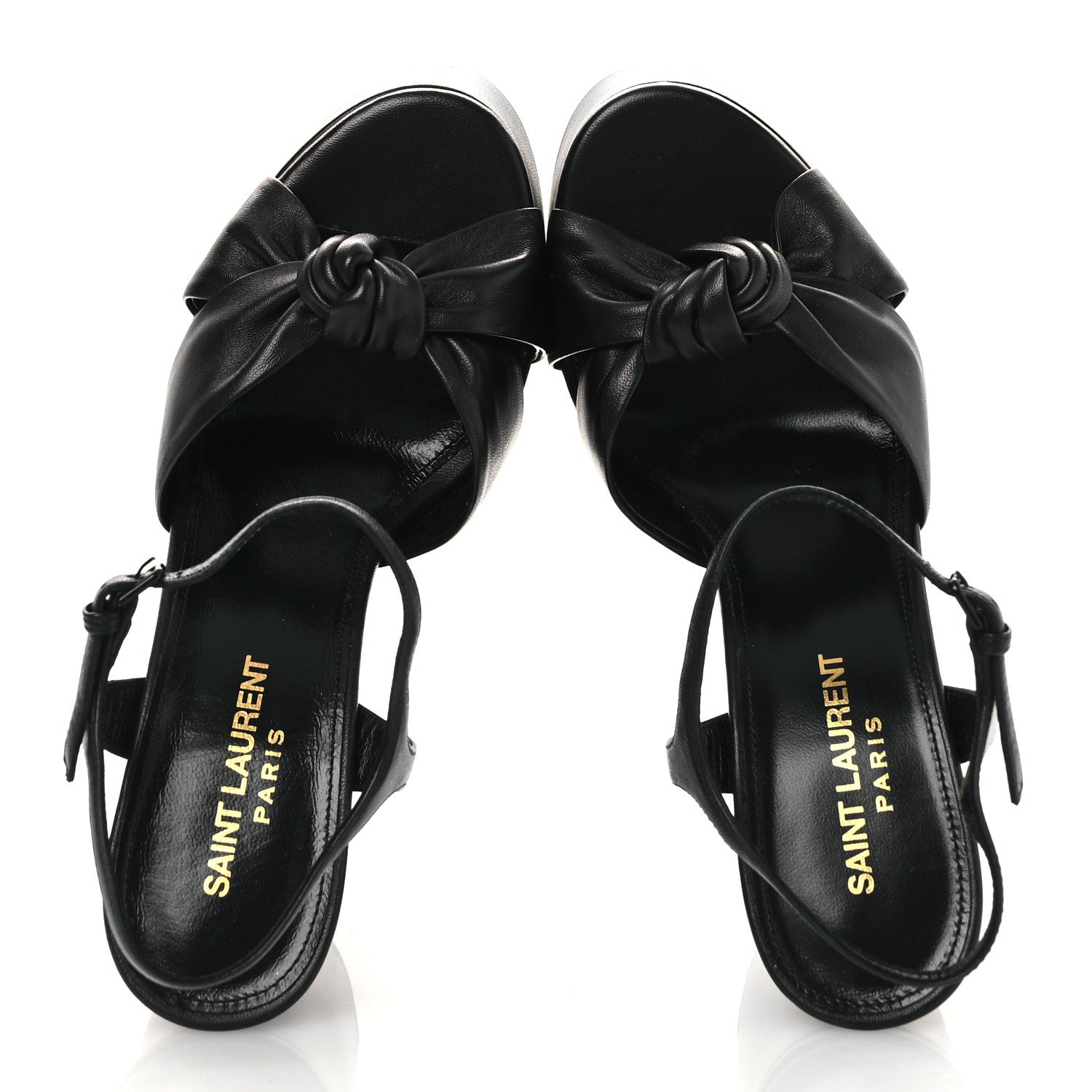 Saint Laurent Vendome Bianca 85 Platform Sandals 36.5 Black 2 of 12