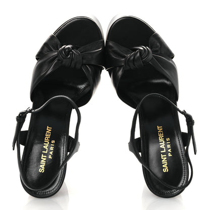 Saint Laurent Vendome Bianca 85 Platform Sandals 36.5 Black 2 of 12