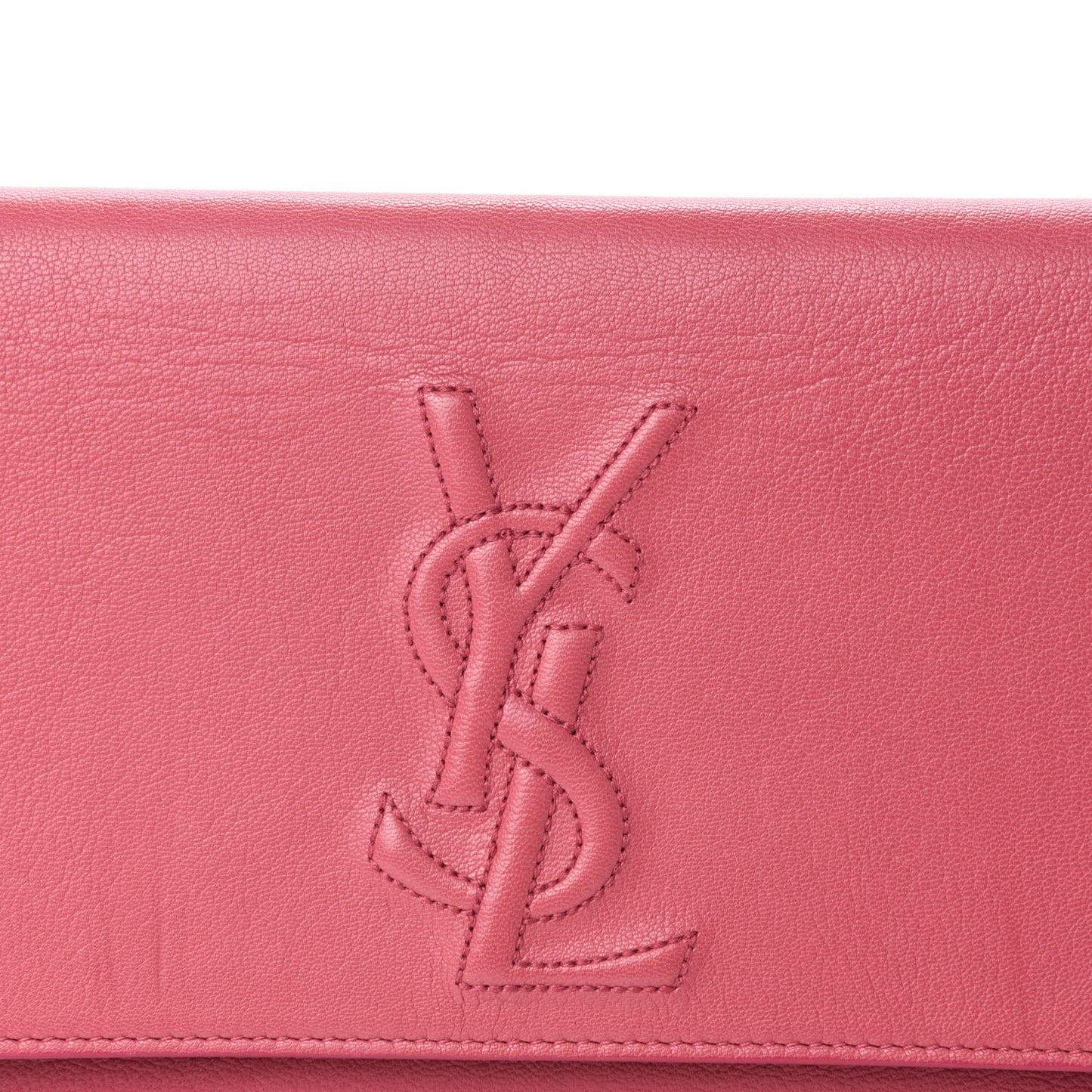 Calfskin Monogram Large Belle De Jour Clutch Pink