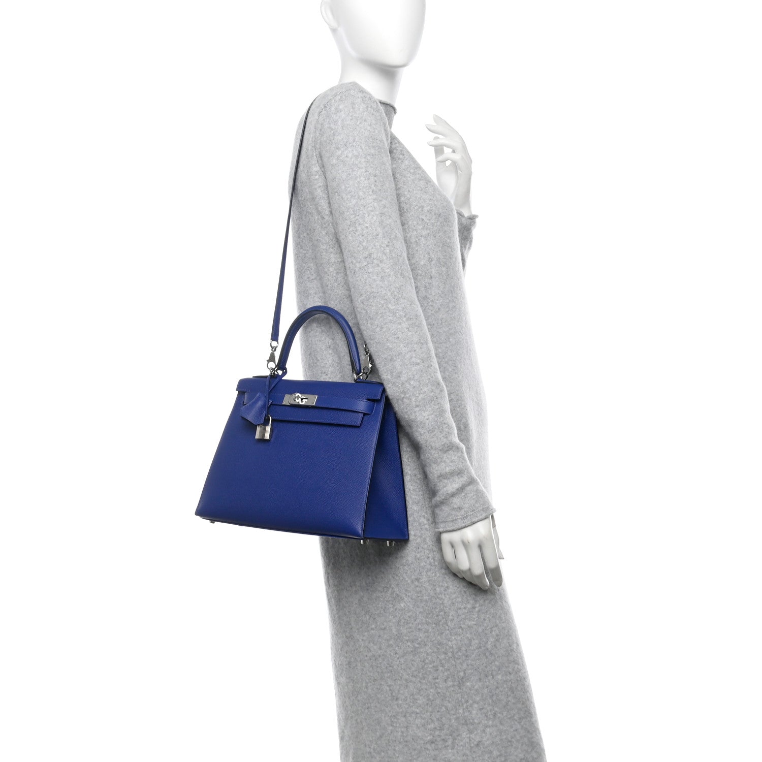Hermes Epsom Kelly Sellier 28 Bleu Electrique 2 of 12