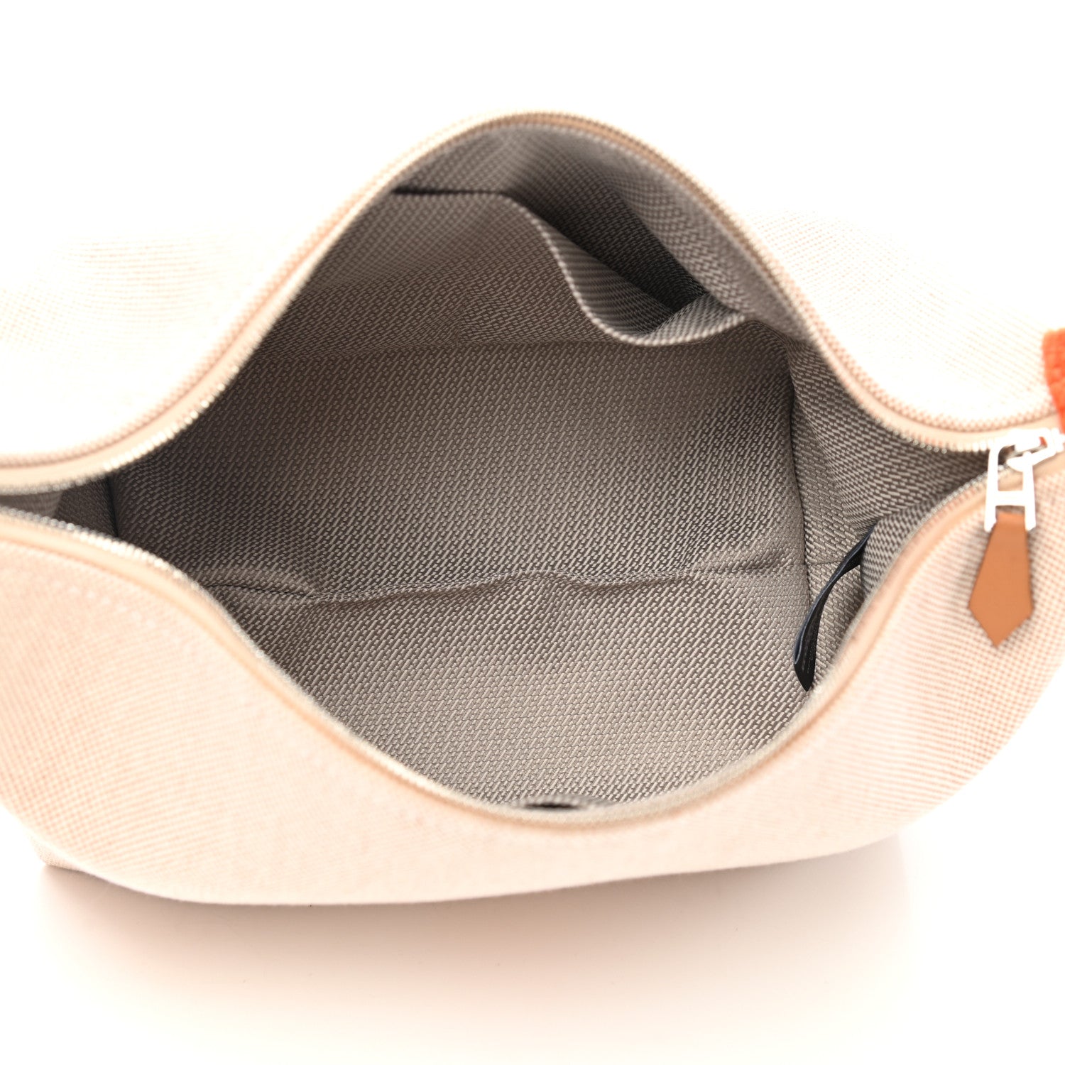 Hermes Canvas Small Bride-A-Brac Pouch Natural Orange 5 of 9