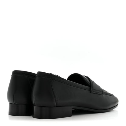 Chanel Lambskin Womens Stitched CC Loafers 35 Black 5 of 11