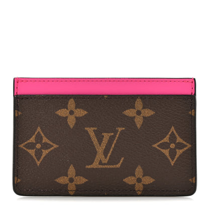 Louis Vuitton Monogram Macassar Card Holder PM Fuchsia 1 of 7