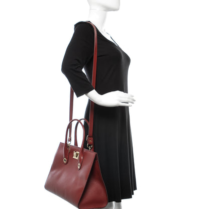 Jimmy Choo Grainy Calfskin Riley Tote Red 2 of 9