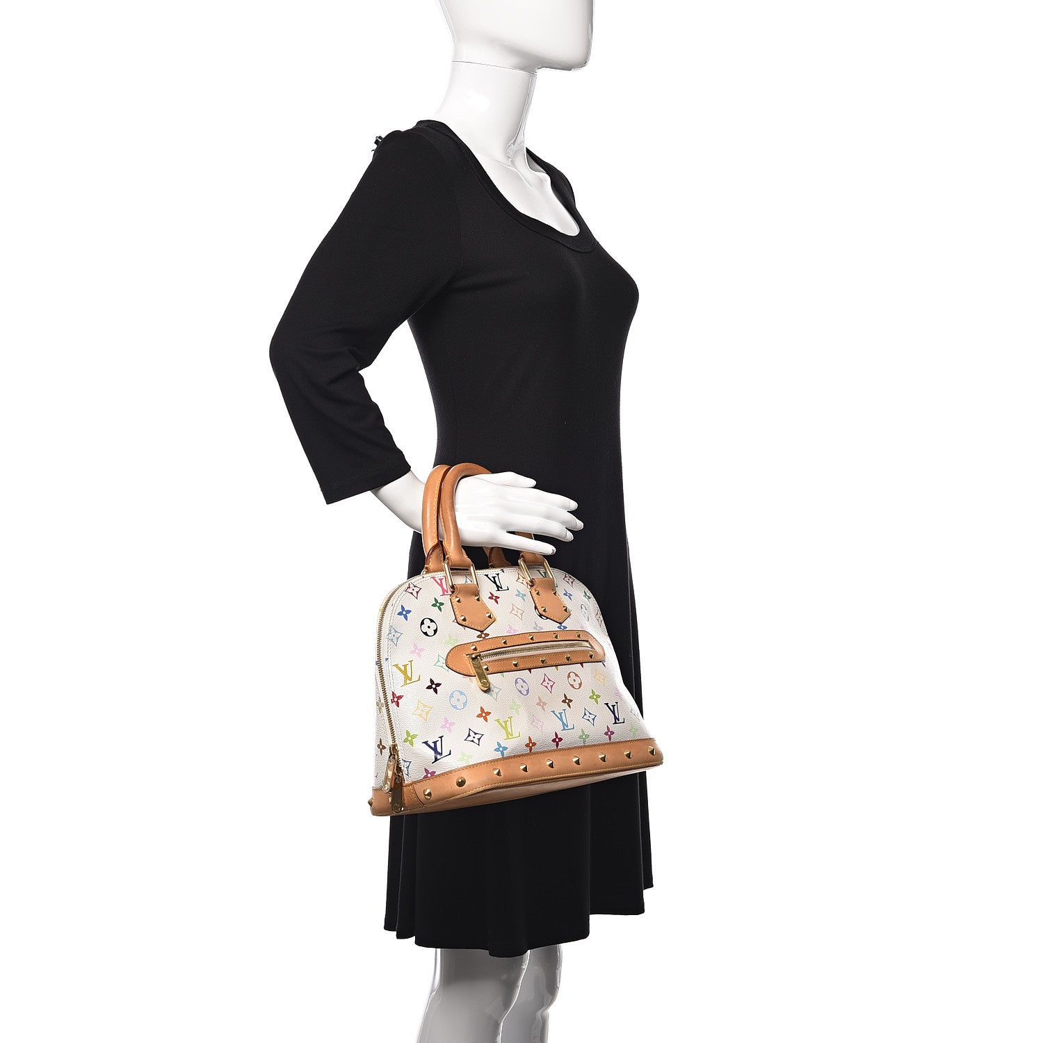 Louis Vuitton Monogram Multicolor Alma White 2 of 12