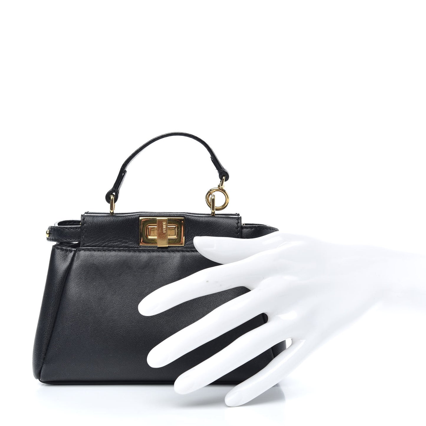 Nappa Micro Peekaboo Iconic Satchel Black