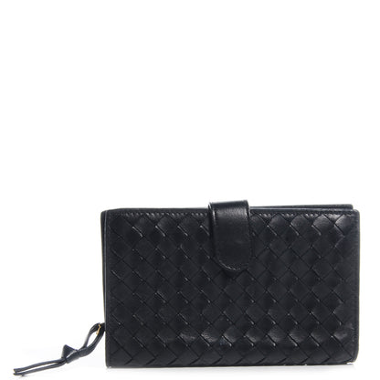 Bottega Veneta Nappa Intrecciato French Wallet Nero Black 1 of 8