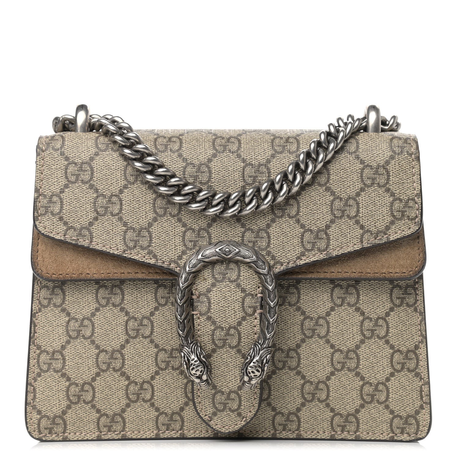 Gucci GG Supreme Monogram Mini Dionysus Shoulder Bag Taupe 1 of 12
