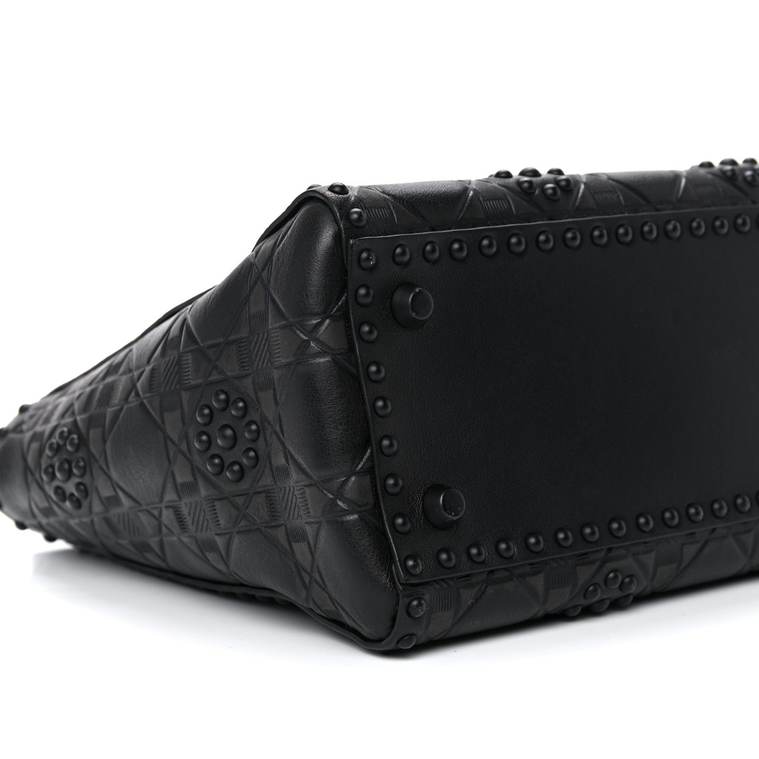 Christian Dior Lambskin Studded Matte Cannage Medium Lady Dior So Black 8 of 14