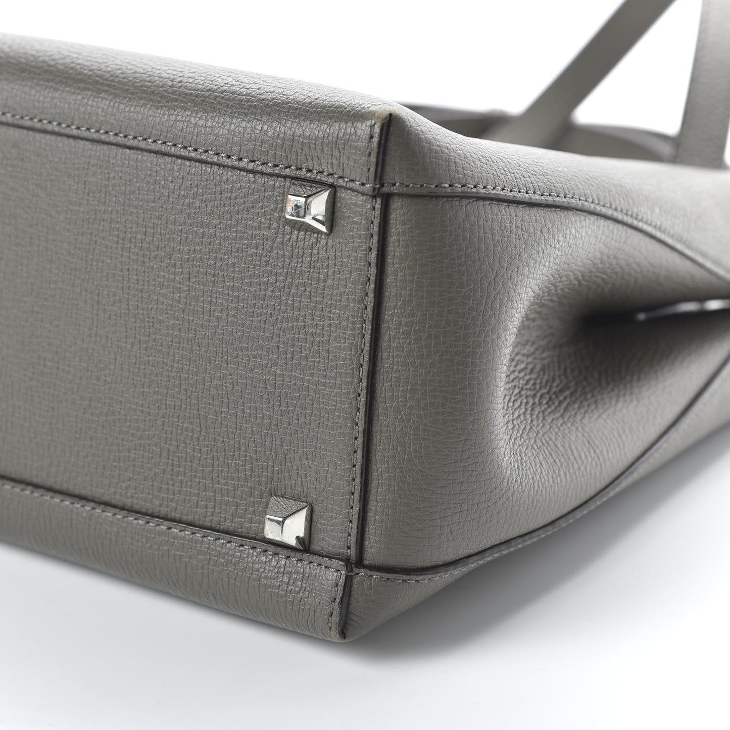 Grained Calfskin Sarah Medium Visetos Hobo Grey