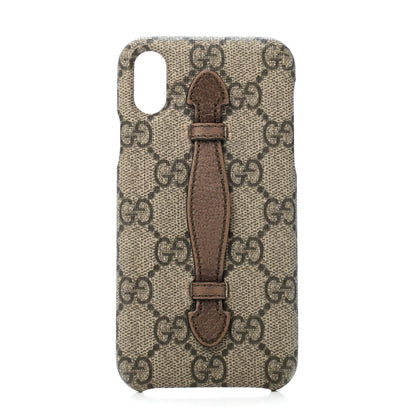 Gucci GG Supreme Monogram Top Handle iPhone X/XS Case Beige 1 of 4