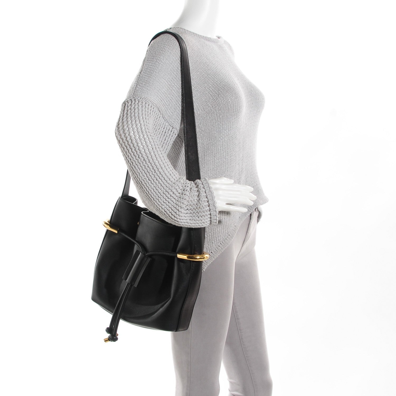 Chloe Calfskin Small Emma Bucket Black 2 of 7