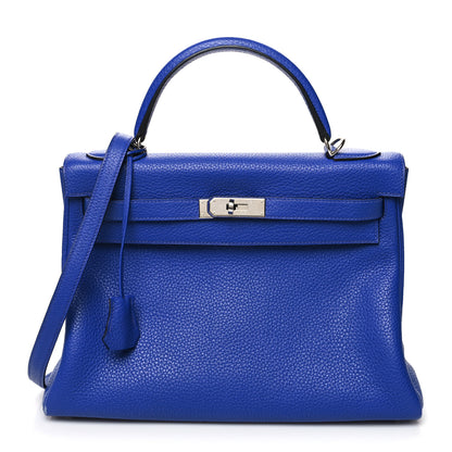 Hermes Togo Kelly Retourne 32 Bleu Electrique 1 of 7