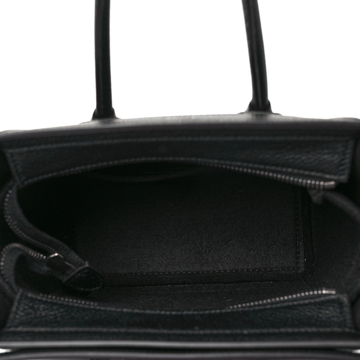 Drummed Calfskin Nano Luggage Black